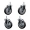 Service Caster 5 Inch Thermoplastic  Rubber Wheel Swivel 58 Inch Threaded Stem Caster Set 2 Brakes SCC SCC-TS20S514-TPRB-58212-2-TLB-2 - alternate 1